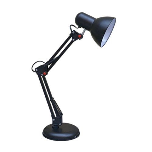 Светильник настольный под лампу СНО 15Ч на основании+струбцина 60Вт E27 230В черный IN HOME 