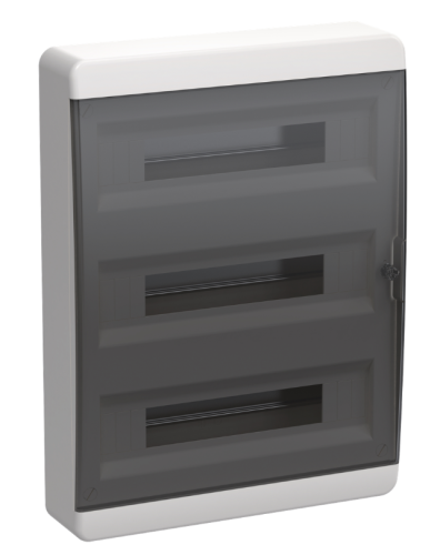 Корпус пластиковый ЩРН-П-54 IP41 черная прозрачная дверь TEKFOR IEK