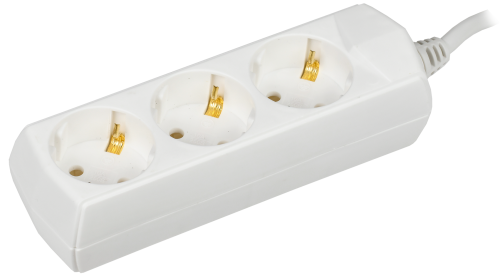 Удлинитель У03 3 места с заземлением 7м 3х1мм2 10А/250В GENERICA