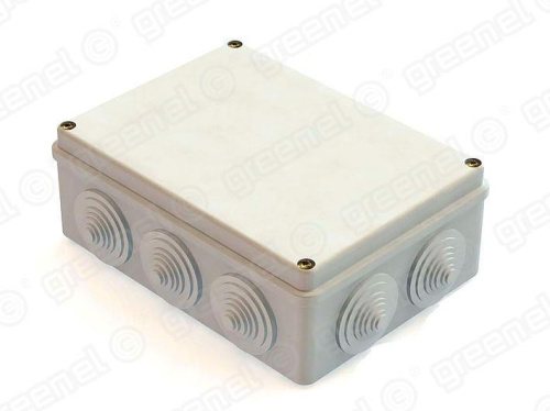 Коробка распаячная 190х140х70 IP44 для наружного монтажа цвет серый RAL 7035