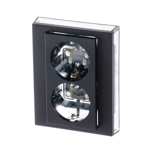 Розетка двойн. с/з со шт.,Levit,антр/д.ч