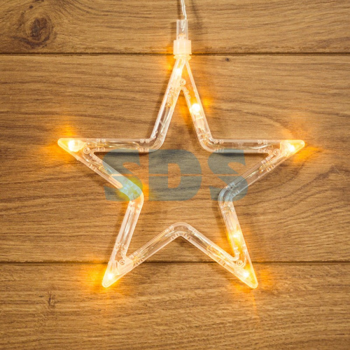 Фигура светодиодная Звездочка на присоске с подвесом, цвет ТЕПЛЫЙ БЕЛЫЙ