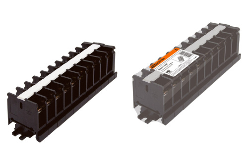Блок зажимов наборный БЗН 30А на DIN-рейку 10пар TDM