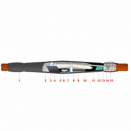 Муфта соединительная 3СТп-10У-25-50 для кабеля с бумажной изоляцией на напряжение до 10 кВ