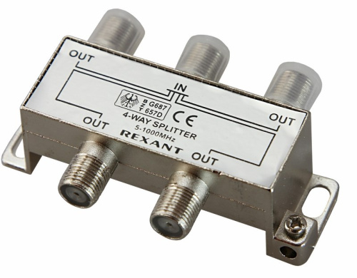 Делитель ТВх4 под F-разъем, 5-1000МГц REXANT