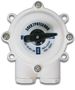 Выключатель пакетный ПВ 3-16 М1 пл. 56 (16А, пластмассовый корпус, IP56)