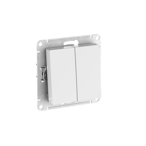 Выключатель 2-кл сх.5, 10АХ, механизм, быстрозажим.клем., БЕЛЫЙ