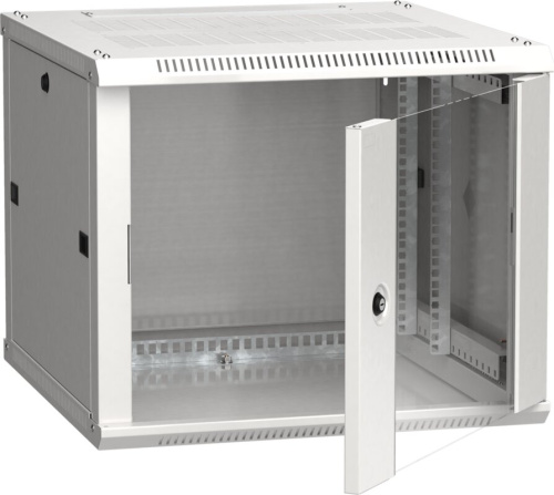 Шкаф LINEA W 9U 600х600мм дверь стекло серый RAL7035 ITK