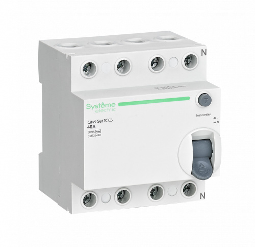 УЗО ВДТ 40А 4P 30мА Тип-AC 400В City9 Set SE