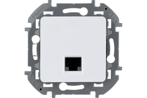 Розетка компьютерная RJ45 категория 6 UTP белый INSPIRIA