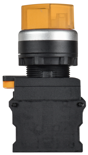 Переключатель с подсветкой на 3 положения 2NO жёлтый MASTER IEK