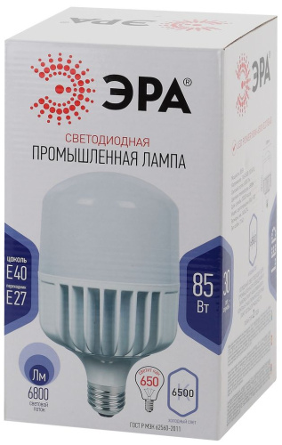 Лампа светодиодная POWER ЭРА STD LED T140-85W-6500-E27/E40 85Вт колокол холодный дневной свет Е27/Е4