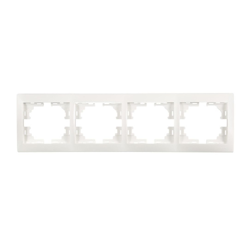 Рамка 4-я горизонтальная белый MIRA 