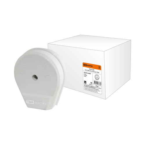 Вилка ВШ 32А 250В 2Р+РЕ белая TDM