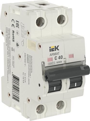 Автоматический выключатель M06N 2P C 40А ARMAT IEK