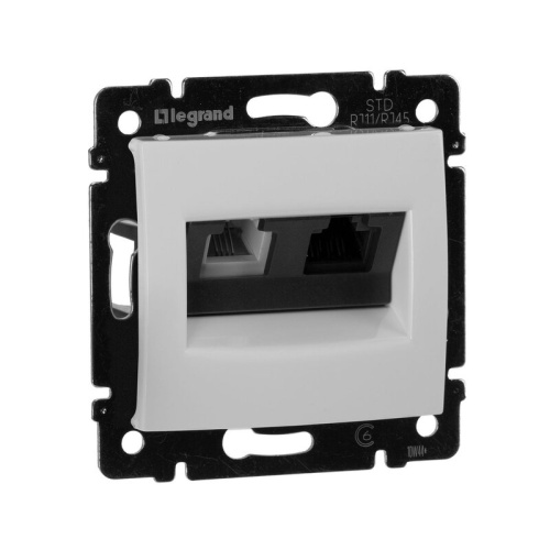 Розетка комп/тел Белая