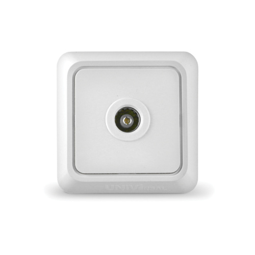 Розетка телевизионная 1ая белая ОП тупиковая 750 Олимп Универсал