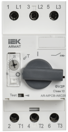 Автоматический выключатель защиты двигателя A6 GV2P 18-25А ARMAT IEK