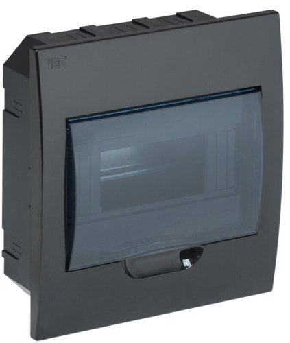 Корпус пластиковый ЩРВ-П-8 IP41 черный KREPTA 3 IEK