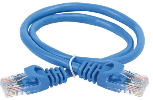 Коммутационный шнур (патч-корд), кат.5Е UTP, LSZH, 0,5м, синий ITK