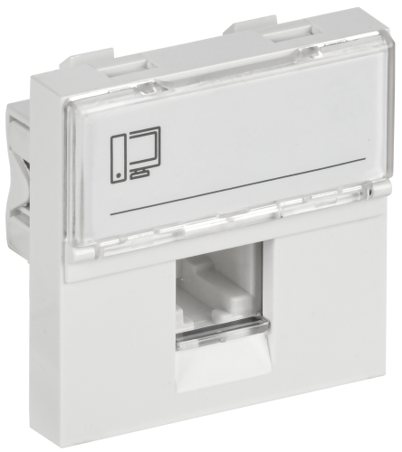 РКИ-20-00-П-6 Розетка компьютерная RJ45 UTP кат.6 (2 модуля) белая PRIMER IEK