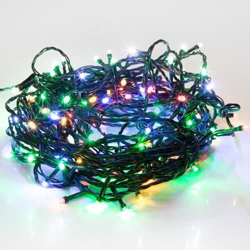 Гирлянда Твинкл Лайт 10 м, темно-зеленый ПВХ, 80 LED, цвет мультиколор
