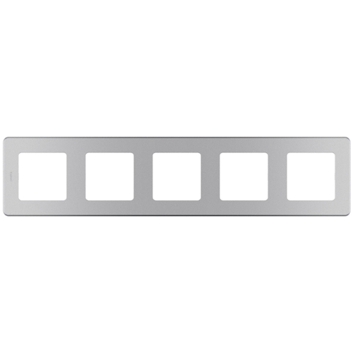 Рамка 5-местная алюминий INSPIRIA